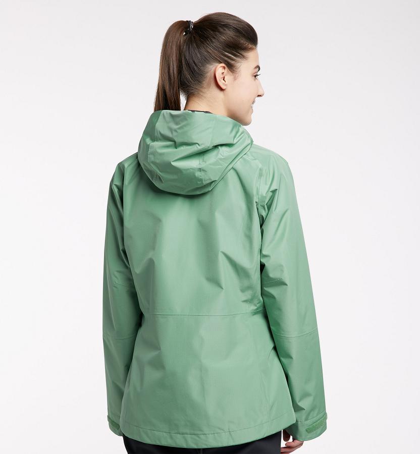 Haglöfs Womens Skuta Waterproof Jacket Green New Zealand 35824YUHN